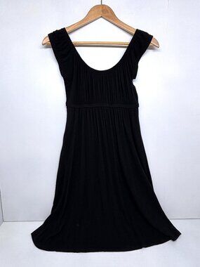 Vintage Y2K Tammy Mars Baby Doll Off the Shoulder Black Dress Made in USA Size M